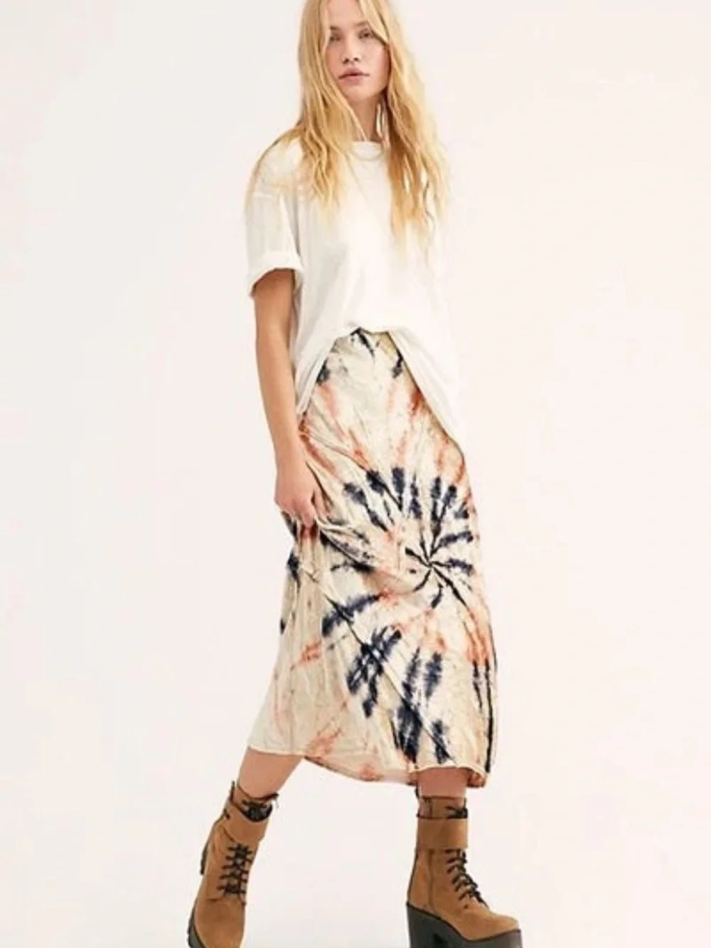 Free People Womens Size XS Serious Swagger Velvet Midi Skirt Bohemian